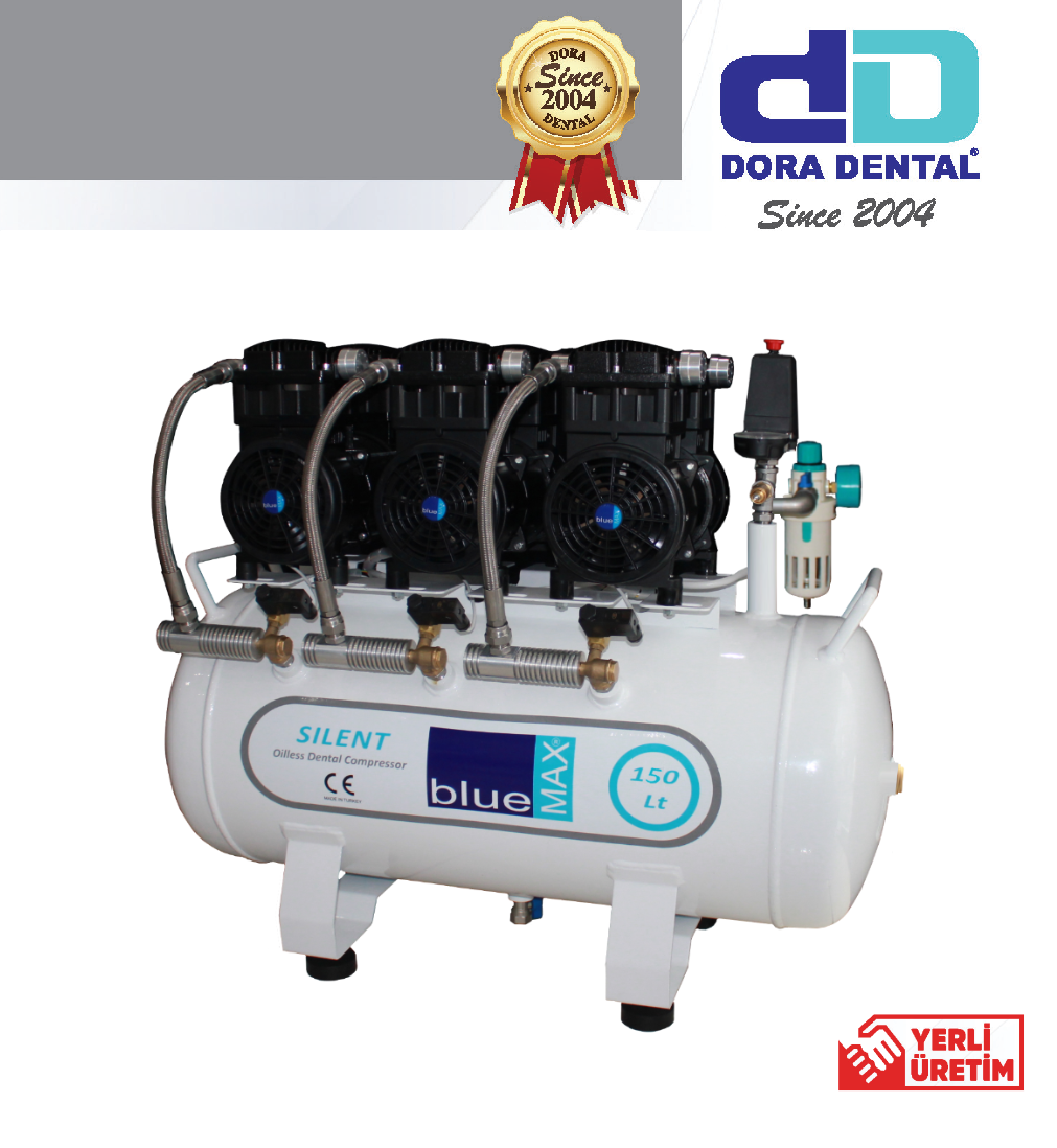 BlueMAX Dental Kompresör 150Lt